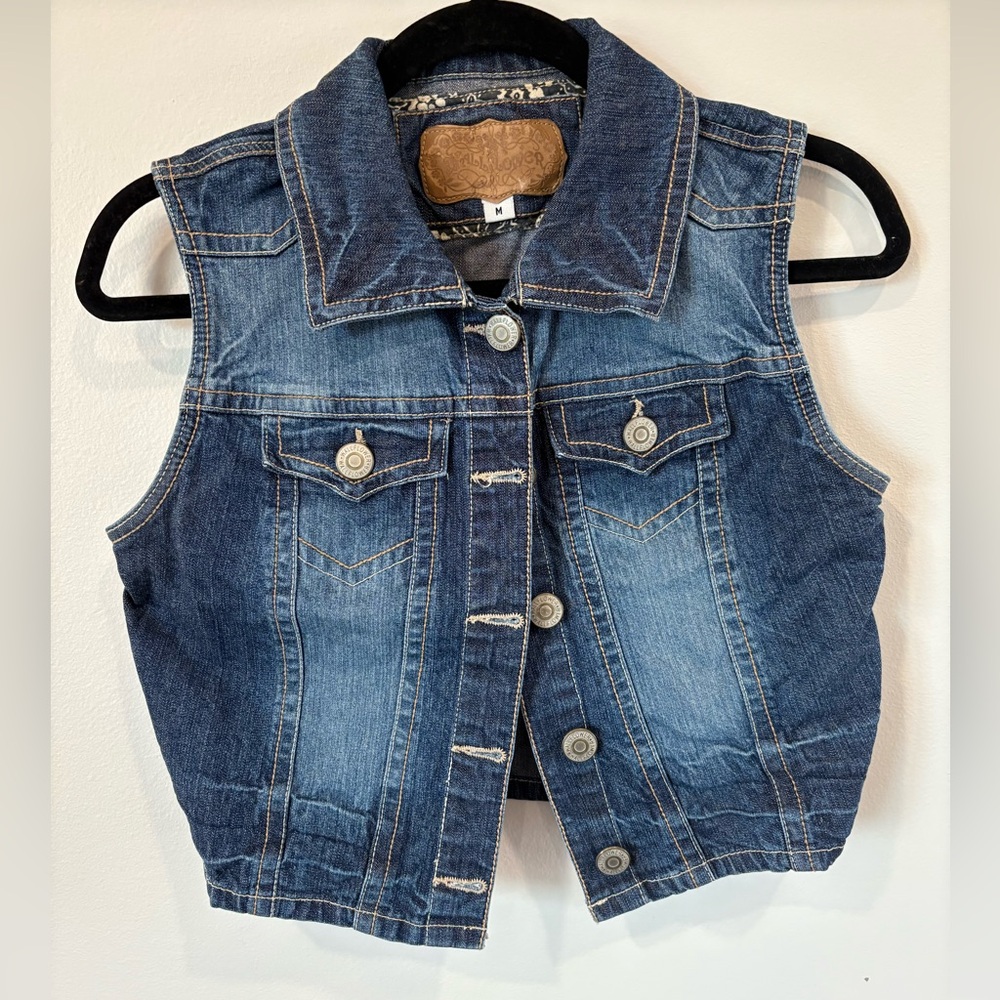 Wallflower Blue Denim Vest